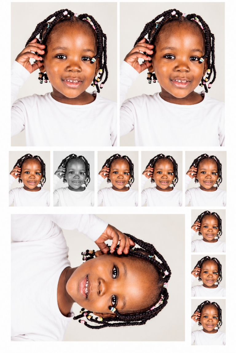 Planche multiformat de portraits scolaires